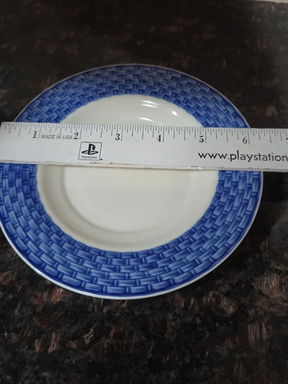 Blue Woven-Edge Ceramic saucers - Home Dining